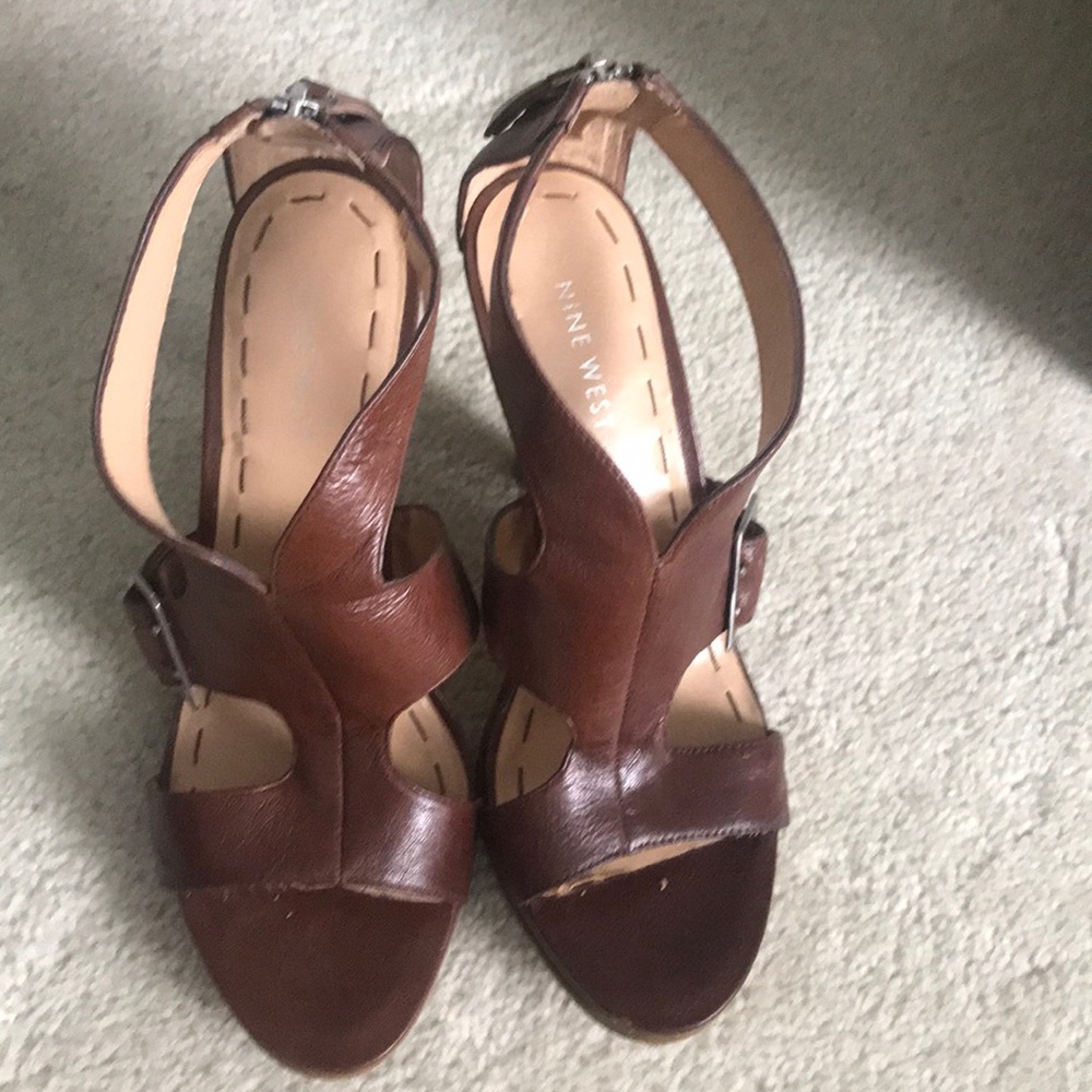 Nine West Brown Leather Heela